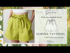 the sewing pattern for this shorts is easy to sew and has an attached belt