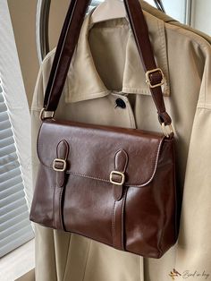 Brown Vintage Crossbody Bag, Drawstring Bucket Bag, Fancy Bags, Pretty Bags, Coffee Brown, Moda Vintage, Mode Inspo, Brown Bags, Womens Crossbody Bag