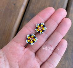 Beaded Stud earrings  Size 11 Toho beads Posts Beadwork Stud Earrings, Beaded Post Earrings, Beaded Stud Earrings Tutorial, Beaded Stud Earrings, Beaded Sunglasses, Earrings Tutorial, Aventurine Crystal, Toho Beads, Ear Ring