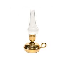 "This miniature is made of metal and glass.  This is a dollhouse size replica of an oil lamp and is not a working lamp.   The base of the lamp is gold colored metal with a round handle.   The base is .6\" high.   The glass globe fits in the collar of the lamp and does not come out.  The globe stands 1.2\" high. It would make an authentic addition to a dollhouse, cabin diorama or shadow box.    Thanks for visiting us!  - Miniature oil lantern replica  - Lamp measures approximately 1.75\" high x .75\" wide  - 1 piece   - 1:12 scale  - Not a working lamp" Cabin Diorama, Oil Lantern, Round Handle, Brass Lamp, Old Fashion, Oil Lamp, Glass Globe, Oil Lamps, Shadow Box