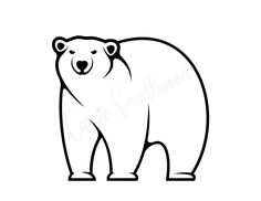 free printable polar bear template Bear Footprint