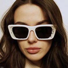 Brand: Prada Pr08ys Model: Prada Pr 08ys 02v-5s0 51-18-145 Condition: New Gender: Women’s Age Group: Adult Color: 02v-5s0 Frame Color: White Frame Material: Acetate, Plastic Lens Color: Grey Lens Socket: 51 Mm Bridge Width: 18 Mm Temple Length: 145 Mm Rx: Yes Available Polarized: No Made In Italy Item Includes: - Authentic Sunglasses - Certificate Of Authentic - Authentic Case, Bag And Box - Cleaning Cloth We Guarantee That All Our Items Are 100% Authentic And Brand New. Elegant White Cat Eye Sunglasses For Spring, Chic White Cat Eye Sunglasses For Party, White Cat Eye Sunglasses For Party, White Cat Eye Sunglasses With Gradient Lenses For Party, White Cat Eye Sunglasses With Mirrored Lenses For Spring, White Square Frame Sunglasses For Party, Spring White Cat Eye Sunglasses With Mirrored Lenses, White Mirrored Cat Eye Sunglasses For Spring, White Mirrored Cat Eye Sunglasses