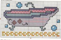 a cross stitch pattern with numbers on the bottom and an image of a boat in the middle