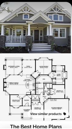 two story house plans with front and back porches, an open floor plan and a second