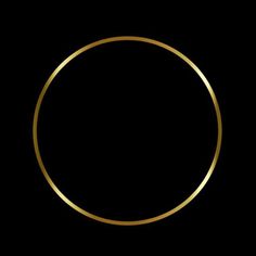 a gold circle frame on a black background