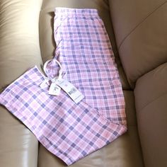 Nwt Pink Plaid Pajama Pants Pink And Purple Pink Plaid Pajama Pants, Plaid Pj Pants, Cotton Pajama Pants, Womens Pjs, Plaid Pajama, Plaid Pajama Pants, Womens Pajamas Pants, Soft Pajamas, Plaid Pajamas