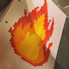 a piece of paper that has been made to look like a fireball on it