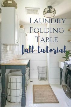 the laundry folding table is shown in this image