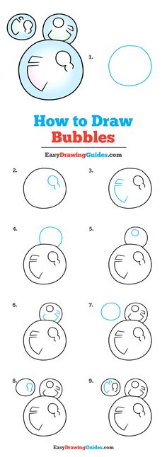 how to draw bubbles for kids with easy drawing instructions on the appliance screen