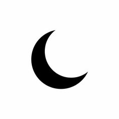 a black and white photo of a crescent moon on a white background with the word's name below it