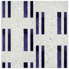 a white and blue tile with black lines on the bottom, in an irregular pattern