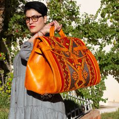 #ad Top Rated victorian orange carpet leather tarvel bag, Weekender kilim travel Bag for Woman, Fashion Women's Bags Carpet Bags, Boho Leather Bags, Boho Carpet, Stylish Travel Bag, Briefcase Women, Kilim Bag, Leather Duffel Bag, Leather Duffel, Leather Weekender Bag