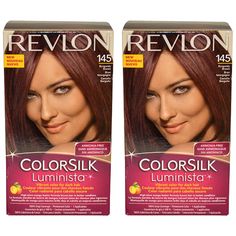 Pack of (2) New Revlon Colorsilk Luminista Haircolor, Burgundy Brown Burgundy Brown Hair Color, Burgundy Brown Hair, Burgandy Hair, Burgundy Hair Color, Schwarzkopf Hair Color, Revlon Colorsilk, Liquid Hair, Hair Color Burgundy, Burgundy Hair