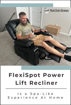 FlexiSpot Power Lift Recliner Is a Spa-Like Experience At Home #MomDadGrad - Mom Does Reviews