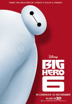 the big hero 2 movie poster with an animated character on it's back side