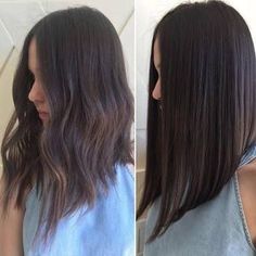 Resultado de imagen para long bob liso Long Hair V Cut, Medium Bob Hairstyles, Long Bob Haircuts, Lob Haircut, Long Bob Hairstyles, Bob Hair, Haircuts For Long Hair, Long Bob, Crochet Stitch