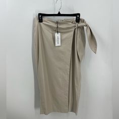 Elizabeth And James For Kohl’s Faux Leather Wrap Midi/Maxi Skirt M New With Tag Condition But Does Have Faith Ink Mark On Back Toward Top Shown In Picture. True Wrap Skirt. Small Elastic Detail In Back. Faux Leather Cream Color Size Medium L 32 1/2 Inches Waist Approximately A 15 1/2 Inches Purple Midi Skirt, Checked Skirt, Ruched Midi Skirt, Ivory Skirt, James White, Skirts Midi High Waisted, Denim Midi Skirt, Elizabeth And James, Have Faith