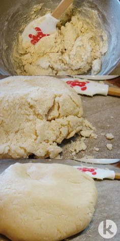 the dough has been made and is ready to be put into the oven for baking