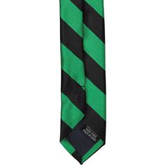 Our most popular striped ties are now available in a trendy, 2-inch width. This skinny kelly green and black striped tie is made from heavyweight woven material with a smooth, satin finish. Product Features Skinny 2" width, at the widest point 57" length, tip to tip Stripes measure approximately 0.75" Colors are kelly green and black Made from 100% Polyester Microfiber Smooth, satin finish Imported Fitted Green Neckwear For Black Tie Events, Fitted Striped Ties For Black Tie Events, Onceler Costume, School Colors, Striped Tie, Green And Black, Kelly Green, Green Stripes, Satin Finish