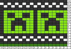 a cross stitch pattern with the letter d in green and white squares on black background