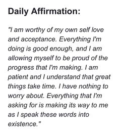 an image of a poem with the words daily affirmation