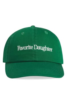 Favorite Daughter Classic Logo Cotton Twill Baseball Cap | Nordstrom Men Home Decor, Hairstyling Products, Logo Baseball, Rollerball Perfume, Favorite Daughter, Closet Essentials, Fragrance Design, Classic Logo, Baseball Hat