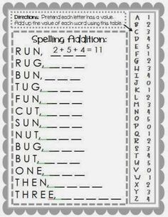 the spelling addition worksheet for students to practice their handwriting and numbers in order to learn