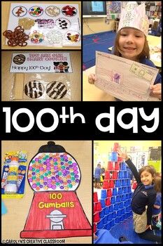 a collage of photos with the words 100th day on it and images of children