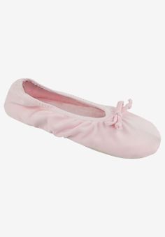 The perfect slipper for casual-chic comfort! Nnylon/spandex satin upperCotton/polyester lining Poly faux suede sole Stretch satin slippers available in sizes S (5-6), M (7-8), L (9-10), XL (11-12) | Women's Stretch Satin Ballerina Slippers by MUK LUKS in Pink (Size MEDIUM) Satin Slippers, Ballerina Slippers, Pink Slippers, Occasion Dresses Wedding, Tall Jeans, Swimsuits For All, Stretch Satin, Bra Lingerie, Cocktail Dress Party