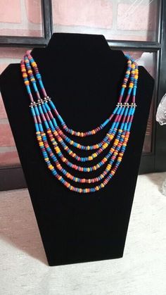 Jeans And A T Shirt, Round Collar Dress, Beaded Bib Necklace, Bright Spring, Bib Necklace, Fashion Jewelry Necklaces, Summer Colors, Collar Dress, Hand Beading