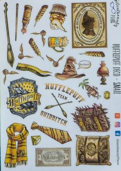 the harry potter stickers are all different styles and colors, but one is not sure to