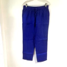 Bnwt Drawstring Pants By J Crew. Perfect Condition. Size 10. Casual Blue Pants With Drawstring, Blue Drawstring Long Pants, Blue Drawstring Trousers, Blue Stretch Pants With Drawstring, Blue Drawstring Bottoms For Loungewear, Blue Pull-on Ankle-length Pants, Blue Drawstring Pants For Loungewear, Blue Summer Pants, Casual Royal Blue Bottoms For Spring