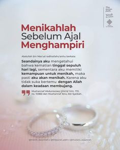 two wedding rings sitting on top of each other with the words menikan sebelum ajai meengamapiri