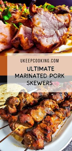 Juicy Ultimated Marinated Pork Skewers are perfect for your next BBQ! This easy recipe turns simple kabobs into a flavor-packed meal with a delicious marinade. Perfect for impressing guests or enjoying a quick weeknight dinner, these skewers are a must-try. Pork Marinade, Pork Recipes Easy, Juicy Pork Chops, Skewer Recipes