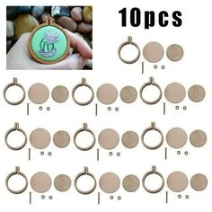 10mm round wooden buttons with hooks for sewing and crafting, choose from the size