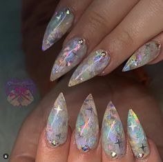 Moonstone Nails, Holographic Nail Designs, Splatter Nails, Nail Designs Ideas, Sassy Nails, Cute Nail Art Designs, Nail Designs Glitter