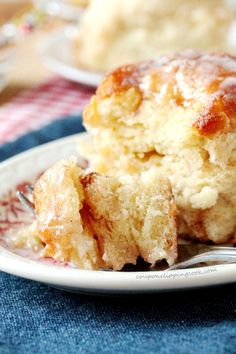 a piece of cake on a plate with a fork