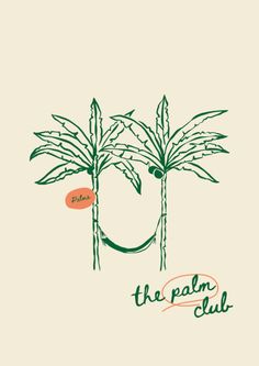 the palm club logo on a white background