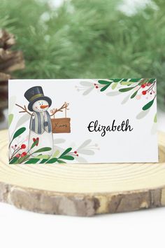 Christmas Place Cards |Instant Download |Easy Editable with CORJL| Snowman Place Card Template|Printable Christmas Table Name Cards Christmas Table Name Cards, Christmas Place Cards, Table Name Cards, Table Name, Card Templates Printable, Christmas Place, Place Card Template, Table Place Cards, Table Names