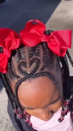 Heart Cornrows Natural Hair, Heart Hairstyle Braids Kids, Toddler Braids With Heart, Heart Hairstyles For Kids Black, Heart Braid Styles For Kids, Black Kids Cornrows Hairstyles, 4th Of July Hairstyles For Kids Black, Kid Heart Braid Styles, Hair Styles With Hearts