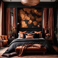 Looking to elevate your space? Check out these stunning bedroom decor ideas to transform your room into a cozy retreat. From minimalist designs to boho chic vibes, find inspiration to create the bedroom of your dreams. Upgrade your space with these stylish decor ideas today! Boho Master, Copper Bedroom, Simple Bed Designs, Cozy Textiles, Copper Wall Art, Feminine Bedroom, Classy Bedroom, Deco Studio, Tranquil Retreat