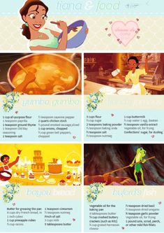 the disney princess and the frog story book is shown in three different languages, including one for