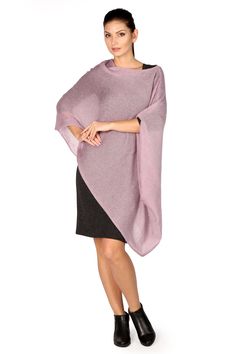 Fit, round neck, one arm opened poncho/ tunic with asymmetrical hem.  Crafted from soft and lustrous blend of Italian kid-mohair and mulberry silk mix. It features one opening for armhole at the side for an easy-to-wear and relaxed fit.    Tailored as a true designer wrap style, it's as flattering, warm as trendy!  One size.     Our model is 175 cm tall. Details: * 75% kid mohair, 25% silk from Drops * Soft & warm yarn Washing instructions: Handwash in cold water, dry flat. Elegant One-size Poncho For Layering, Elegant One Size Poncho For Layering, Open Poncho, Poncho Women, Hand Knit Poncho, Green Linen Dress, Mohair Scarf, Womens Poncho, Bridal Cover Up