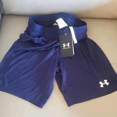 Boys New With Tags Under Armour Size Medium Blue Shorts Blue Bermuda Bottoms With Elastic Waistband, Under Armour Casual Short Bottoms, Under Armour Casual Shorts, Casual Under Armour Shorts, Under Armour Casual Bottoms Short Length, Blue Bermuda Casual Athletic Shorts, Under Armour Blue Bottoms For Summer, Under Armour Blue Shorts For Summer, Under Armour Short Bottoms With Pockets