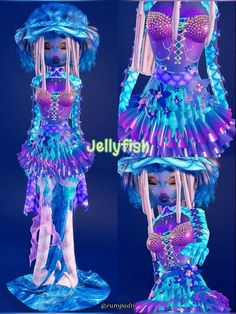 How To Make A Gyatt In Dress To Impress, Dress To Impress Animals No Vip, Creative Dress To Impress Outfits, Dti Televonela, Violet And Veruca Costume, Jellyfish Dti Outfit, Dress To Impress Theme Aquatic, Jellyfish Dress To Impress, Dress To Impress Wallpaper