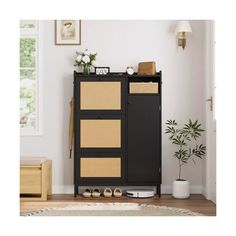 Whizmax Rattan Shoe Storage Cabinet With 3 Flip DrawersFreestanding Organizer With Adjustable Shelves For EntrywayNarrow Shoe Rack CabinetTarget Shoe Storage Cabinet, Adjustable Shelves, Shoe Storage, Adjustable Shelving, Storage Cabinet, Shelves