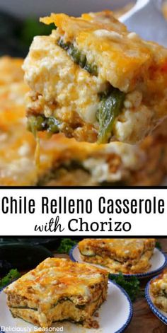 cheesy casserole with chorizo is an easy and delicious side dish