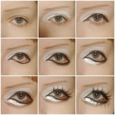 Makeup Tutorials Step By Step, Mode Gyaru, Asian Makeup Tutorials, Gyaru Makeup, Punk Makeup, Cute Eye Makeup, Makeup Humor