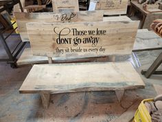 FREE SHIPPING memorial Bench handmade-live Edge and Custom/ 4 Foot W/ Back - Etsy Rustic Benches, Custom Memorial, Chair Backs, Garden Decor, Decorative Items