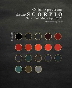 the color specum for the scorpio super full moon appli 2011